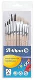 Pelikan Malpinsel, (10 St), je 5x Haar-/ Borstenpinsel