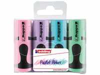 edding Marker Mini-Textmarker 7 Pastel Power, 4er-Set