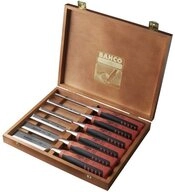 BAHCO Stechbeitel Stechbeitel-Satz In Holzbox, 6-Tlg, 6.1,12.18,25.32mm 424P-S6-EUR