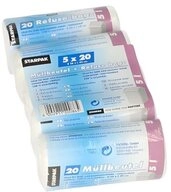 PAPSTAR M&uuml;llbeutel M&uuml;llbeutel, LDPE 5 l 44 cm x 36 cm weiss 16 my 100 Stk