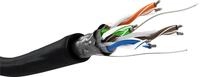 Goobay CAT 5e Outdoor Netzwerkkabel F/UTP Schwarz 100 m - CCA Kupfergemisch f