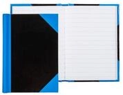 Idena Notizbuch Idena Kladde liniert 96 Blatt 70g/m&sup2; schwarz/blau DIN A7