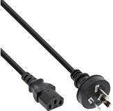 Inline Netzkabel, Netzstecker China auf Kaltger&auml;testecker C13, 0,5m Netzkabel