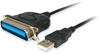 Equip EQUIP Adapterkabel USB St -> Parallel St 1.5M schwarz Poly Computer-Kabel
