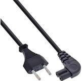 Inline Netzkabel, Netzstecker auf Euro 8 C7 Stecker, gewinkelt, 2,0m Netzkabel