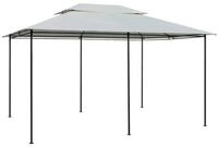 vidaXL Pavillon, Gartenpavillon mit Gardinen 4x3 m Wei&szlig;