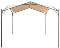 vidaXL Partyzelt, Pavillon Pavillon &Uuml;berdachung 4x4 m Stahl Beige
