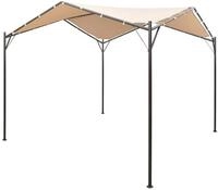 vidaXL Partyzelt vidaXL Pavilion Partyzelt &Uuml;berdachung 3x3 m Stahl Beige