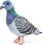 Uni-Toys Kuscheltier Taube blau - 20 cm (H&ouml;he) - Pl&uuml;sch-Vogel - Pl&uuml;schtier,...