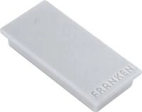 FRANKEN Magnet Haftmagnet 23mmx50mm grau VE=10 St&uuml;ck