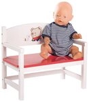 roba&reg; Puppenm&ouml;bel Teddy College, Puppenbank wei&szlig; lackiert, Puppenzubeh&ouml;r