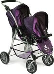 CHIC2000 Puppen-Zwillingsbuggy Twinny, Pflaume, mit schwenkbaren Vorderr&auml;dern