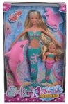 Anziehpuppe Simba 105733336 - Steffi Love Mermaid Friends, Meerjungfrau mit...