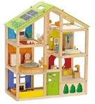 Hape Puppenhaus Vierjahreszeiten, inkl. Puppenm&ouml;bel bunt
