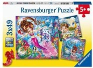 Ravensburger Puzzle Kinderpuzzle 3x49 Teile - Bezaubernde Meerjungfrauen,...