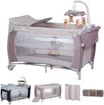 BabyGo Baby-Reisebett Sleeper Deluxe, beige, mit Musik-Mobile