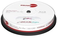 PRIMEON Blu-ray-Rohling BD-R DL, ULTRA SPEED, Cakebox, 10er Spindel, Blu-Ray
