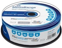 Mediarange Blu-ray-Rohling 25 Rohlinge Blu-ray BD-R full printable 25GB 6x...