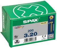 SPAX Schraube Schraube, Senkkopf, YELLOX, Kreuzschlitz Z1, Vollgewinde, (200 St)