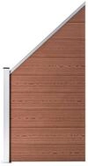 vidaXL Gartenzaun Zaunelement WPC 95x(105-180) cm Braun, (1-St)