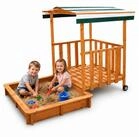 Mucola Sandkasten Sandkasten Sandkiste Holz Dach Sandbox Plane Kinder Spielhaus