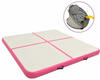 vidaXL Yogamatte Aufblasbare Gymnastikmatte mit Pumpe 200x200x15 cm PVC Rosa...