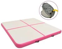 vidaXL Gymnastikmatte Aufblasbare Gymnastikmatte mit Pumpe 200x200x15 cm PVC...
