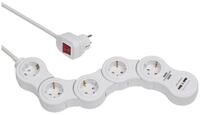 Brennenstuhl Brennenstuhl Vario Power Bewegliche Steckdosenleiste mit 2x USB