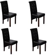 vidaXL Esszimmerstuhl vidaXL Esszimmerst&uuml;hle 4 Stk. Schwarz Kunstleder