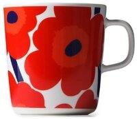 Marimekko Tasse Becher Oiva Unika Rot-Wei&szlig; (Gro&szlig;)