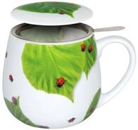 K&ouml;nitz Tasse Marienk&auml;fer auf Laub mit Sieb und Deckel 0,35 L Porzellan, 1-tlg.,