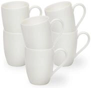 vivo Villeroy & Boch Group Geschirr-Set Basic White Becher mit Henkel Set 6tlg,