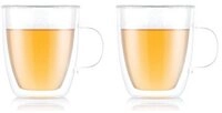 Bodum Tasse Jumbo Tasse 0,45 l 2 St&uuml;ck Bistro, 2-tlg., Borosilikatglas,...