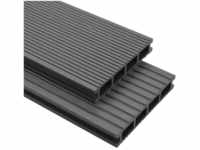 vidaXL Terrassendielen Grau WPC mit Zubehör (20m²/4m)