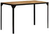 vidaXL Dining Table Solid Rough Mango Wood and Steel