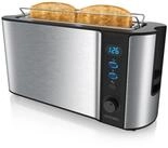 Arendo Toaster Edelstahl, Langschlitz, Display mit Restzeitanzeige,...