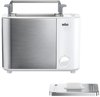 Braun Toaster HT 5010.WH weiß silber ID Collection, 2 kurze Schlitze, 1000 W