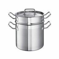 SCHULTE-UFER Spaghettitopf Profi-Line i mit Siebeinsatz 5 L, Edelstahl 18/10