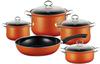 Riess Topf-Set RIESS Topfset Emailset 5-tlg. Induktion Corall, Emaille