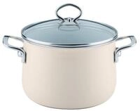 Riess Fleischtopf NOUVELLE Fleischtopf mit Glasdeckel 4 l Beige