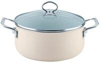 Riess Kasserolle NOUVELLE Kasserolle mit Glasdeckel 4 l Beige