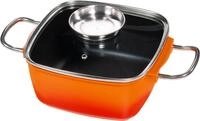KING Br&auml;ter 3 L, Aluguss, Aluminiumguss (1-tlg), mit Glasdeckel und Aromaknopf,