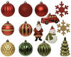 Decoris season decorations Weihnachtsbaumkugel, Weihnachtskugeln Kunststoff mit