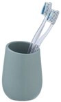 WENKO Zahnputzbecher Keramikbecher f&uuml;r Pinsel BADI, grey, Wenko, (1 St)