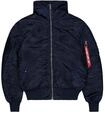 Bomberjacke ALPHA INDUSTRIES "MA-1 Hooded", Herren, Gr. M, blau (rep.blau),