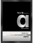 nielsen Bilderrahmen Aluminium Bilderrahmen Alpha, (1 St) schwarz 13 x 18 cm