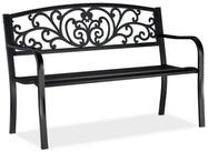 relaxdays Gartenbank Metall Ornamente
