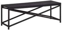 vidaXL Gartenbank Gartenbank 120 cm Poly Rattan Schwarz (1-St)