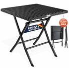 Casaria Klapptisch Rom (1-St), Polyrattan 65x65cm Platzsparend Klappbar Tragbar...