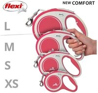 flexi Flexileine Flexi "NEW COMFORT" mit Gurt rot, Kunststoff, Metall, Nylon